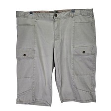 Eddie Bauer Womens Cargo Shorts Classic Fit Size 18 Beige Casual Outdoor Bermuda