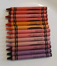 Lot Of Crayola Crayons Rare Retired Discontinued Red Pink Shades Binney Smith