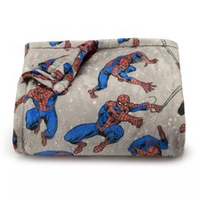 MARVEL Spider Man The Big One Gray Oversized Supersoft Plush Throw 60" W x 72" L