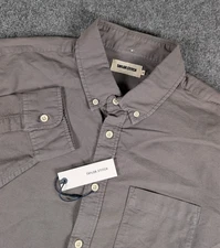 Taylor Stitch The Jack Shirt Mens 44 Smoke Oxford Gray Long Sleeve NWT