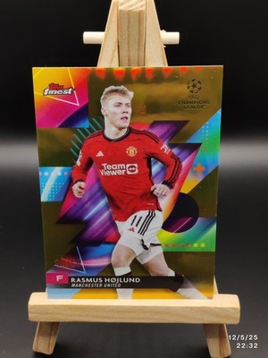 2023-24 Topps Finest - Rasmus Hojlund - Manchester United - Gold /50