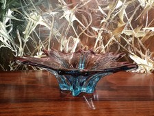 MURANO Italy, vintage Schale in rot und blau Ø 30cm