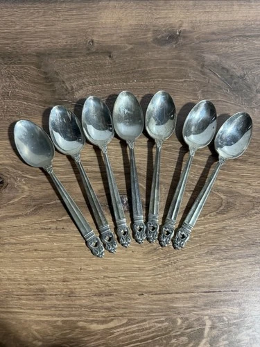 (7) Royal Danish International Sterling 6 3/4" Tablespoon 925 Silver 12oz (340g)