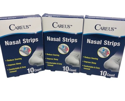 30  Drug Free Nasal Strips   30 Strips Each Box 10 Ct. CareUS FREE SHIPPING  3PK