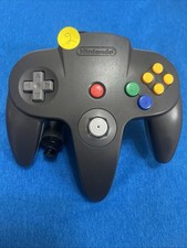 Official Nintendo 64 Controller OEM Black Gray Tight Stick 9/10
