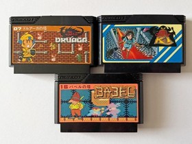 Tower of Druaga Kai no Bouken Tower of Babel Famicom 3 Lot