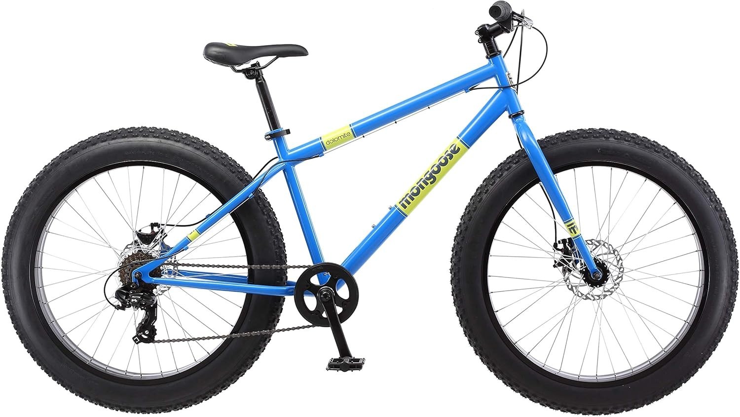 Mongoose Dolomite Men's Mountain Bike - 26-Inch Fat Tires, 7 Speeds, Lightweight