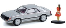 GREENLIGHT,FORD Mustang coupe GHIA with woman in dress THE HOBBY SHOP series ...