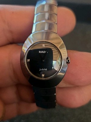 Ladies Rado Ovation Silver 25mm 153.0495.3 Ceramic  Watch 6.3'' WRIST 