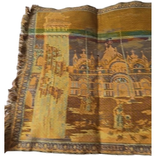 VTG Early Venezia Italian Wall Tapestry Art Small 37" X 19" Venice Collectible - Picture 15 of 24