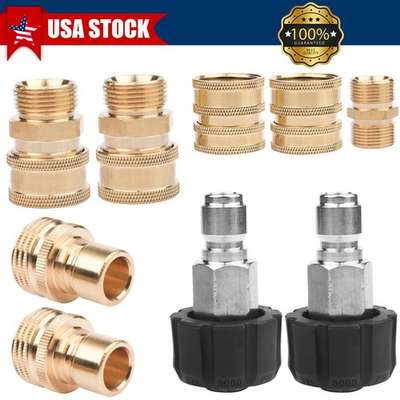 #ad 9PCS Quick Disconnect Pressure Washer Adapter Set for Gun Hose Compatibility $17.99