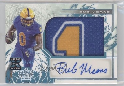 2024 Leaf Trinity Platinum 32/49 Bub Means #PA-BM1 RPA Rookie Patch Auto RC 8d2