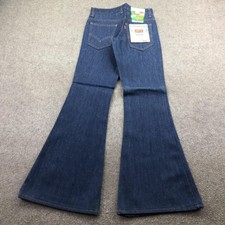 Vintage Levis Big Bell Jeans Womens 25x30 Blue Wash Orange Tab Bell Bottom Denim
