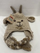 Andes Gifts Knit Kid's Hat Winter Cap Billy Goat Handmade in Peru NWT