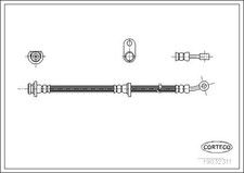 CORTECO Bremsschlauch 19032311 für HONDA CIVIC 7 Hatchback EU EP EV ES ET 8 FD