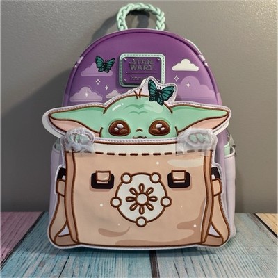 Loungefly Star Wars Mandalorian Grogu Mini Backpack Purple  display picture 2