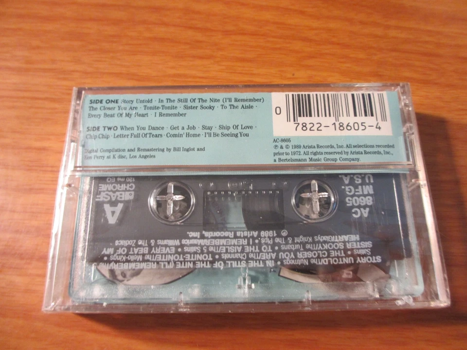 ECHOES DOWN THE HALL 16 ORIGINAL DOO-WOP CLASSICS ARISTA VARIOUS CASSETTE SEALED - Image 2 of 2