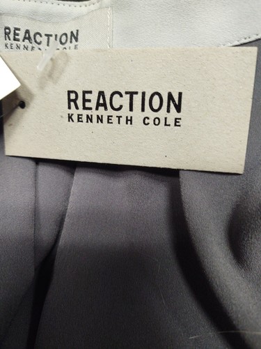 Kenneth Cole Reaction Women Shirt 2XL Gray Roll Tab Sleeve Dressy Blouse Top NWT - Picture 9 of 11