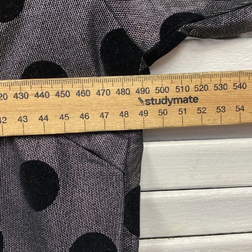 Taking Shape Dress Size 12 14 XXS Black Long Sleeve Grey Polka Dots - Picture 7 of 9