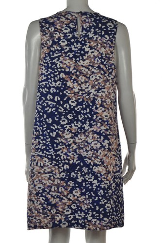 Catherine Catherine Malandrino Dress Size 10 Blue Printed Shift Knee Length - Bild 2 von 5