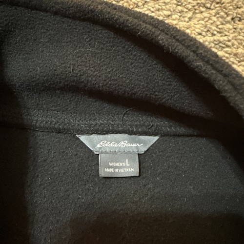 Eddie Bauer Top Quarter Zip Fleece Black Baselayer L Pullover Gorpcore Outdoor - Picture 6 of 10