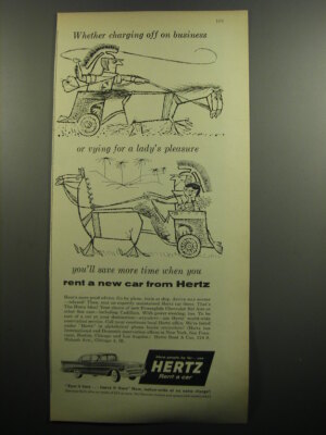 1957 Hertz Rent a Car Ad - Whether charging off on business