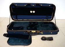 Strong Sturdy 4/4 Full Size Wooden Double Violin Case for 2 violins Blue Color