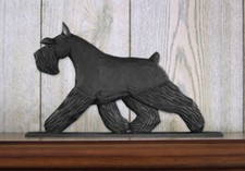 Placa de letrero miniatura Schnauzer decoración de pared negra