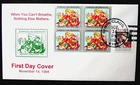 US, 1994 Santa Claus Indiana FDC & Tied On,  Scott 2872, Cachet & ALA Seals