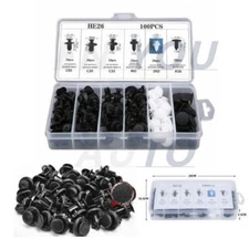 100pcs Box Set Bumper Fender Liner Push Type Retainer Clips for Toyota Fastener