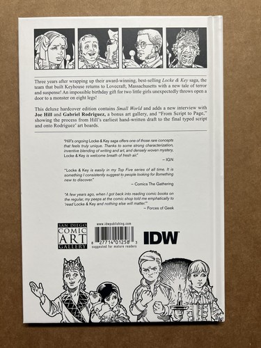 LOCKE & KEY (2016) SMALL WORLD SDCAG B&W VARIANT HARDCOVER IDW 1ST PRINTING NEW - Picture 3 of 3
