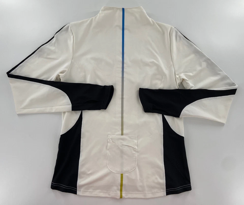 NordicTrack Jacket Womens Medium White Athletic Polyester Spandex Full Zipper - Image 2 of 4