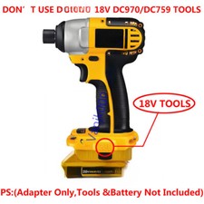 Adapter for DeWalt 20V Slider Style Battery to Power for DeWalt 18V Ni-CD Tools
