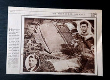 1932 GREEN BAY PACKERS w/ CURLEY LAMBEAU MILWAUKEE JOURNAL NEWSPAPER CLIPPING