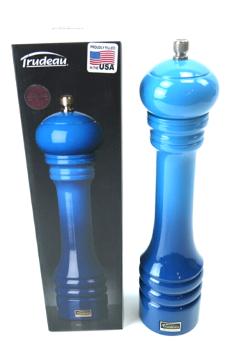 Trudeau Ombre Professional Series Pepper Mill Blue 12" Stainless Steel Shaft New - Afbeelding 1 van 4