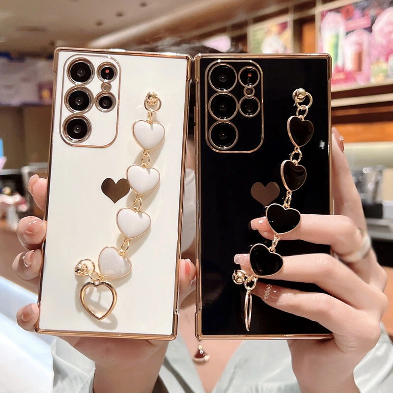 Hülle Mit Band Handykette für Samsung S25 S24 Ultra S22 S23 FE A54 A14 Herz Case - Bild 3 von 4