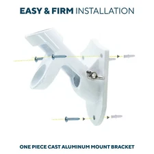 Flag Pole Holder for Outside, TWO-Position Aluminum Adjustable Bracket Mount