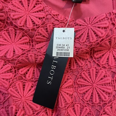 NWT Talbots Pink Short Sleeve Floral Lace Sheath Dress Knee Length Size 12 | eBay NWT Talbots Pink Short Sleeve Floral Lace Sheath Dress Knee Length Size 12 | eBay