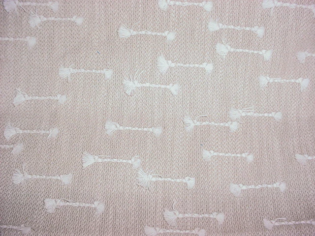 Clark & Clark F0958 Nala Linen Beige Embroidered Knot Upholstery Fabric - Image 3 of 3
