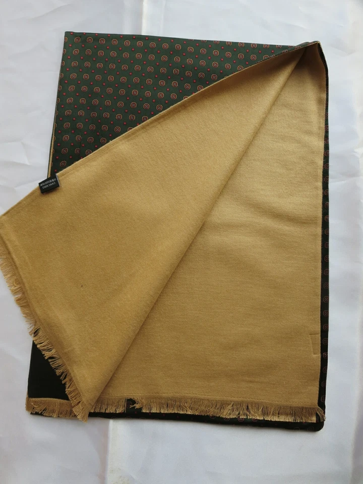 Мужской 100 шелковый шарф мягкий для сна длинный шейный платок теплый двухслойный обертки - Изображение 3 из 4