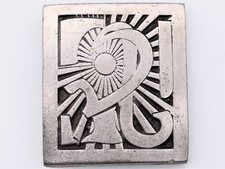 Jesse McLeod Art Abstract Hippie IMC Collectable Rare Vintage 1970s Belt Buckle