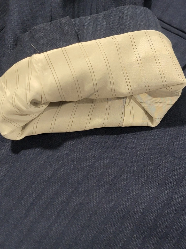 Blazer italiano Vitarelli 44L abrigo deportivo azul vibrante a rayas 2 botones para hombre Foto 4 de 4