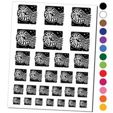 Chambered Nautilus Sea Ocean Creature Temporary Tattoo Water Resistant Set