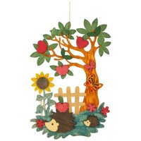 Bastelset Kuhnert Fensterbild Herbst Igel 15X22Cm Holzbausatz Basteln Erzgebirge