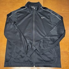 Nike Jacket Mens Large Black Full Zip Long Sleeve Dri Fit Active