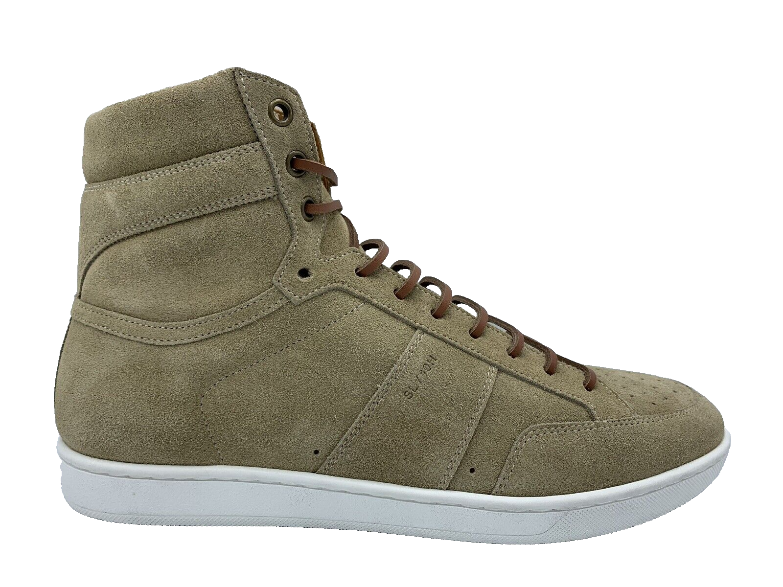 Sneakers alte Saint Laurent in camoscio marrone $800 US 9 EU 42 Made in Italy