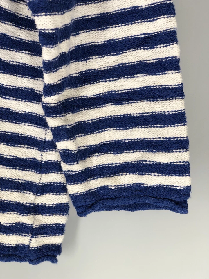 Sudadera con Capucha Mujer 2X Azul y Blanco Rayas Náutico 100% Algodón Desteñido Gloria Foto 3 de 4