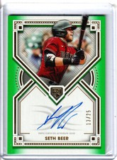 2022 Topps Definitive Collection Seth Beer Green Rookie Auto 13/25 RC