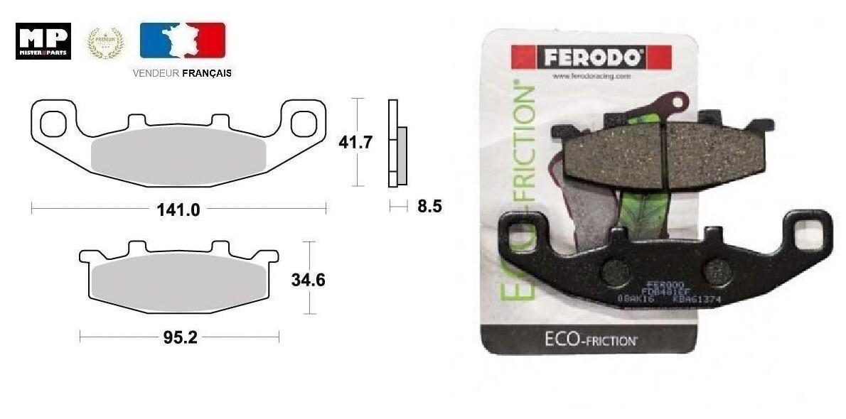 Plaquettes de frein moto FDB481EF HYOSUNG GT 600 Comet 2002 2003