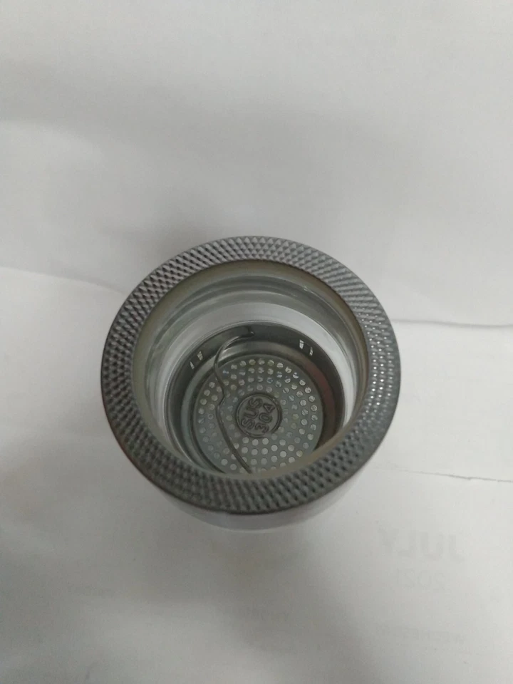 Infusor de té vidrio doble pared acero inoxidable cesta 1 taza azul amarillo rojo Foto 3 de 4